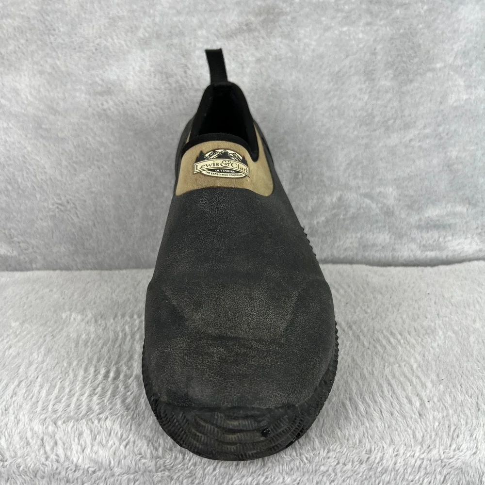 Lewis & Clark Waterproof Rubber Outdoor Slip On 12 Khaki Men Garden Muck Shoe